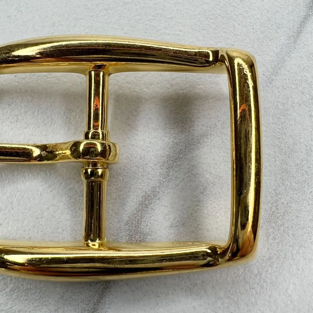 Vintage Gold Tone Simple Basic Belt Buckle for up to 1 Inch Belt